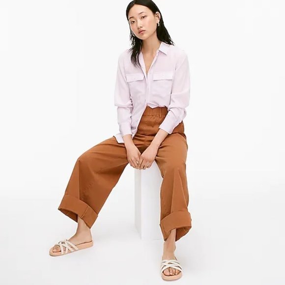 J. Crew Silk Shirt Ashen Quartz - Picture 5 of 5